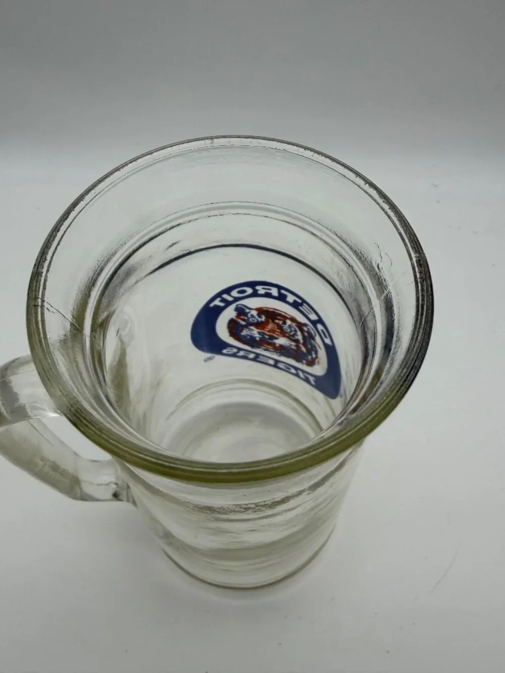 Vintage 1980s Detroit Tigers Mug O' Nuts Glass Beer Stein Peanut Jar Lid MLB USA